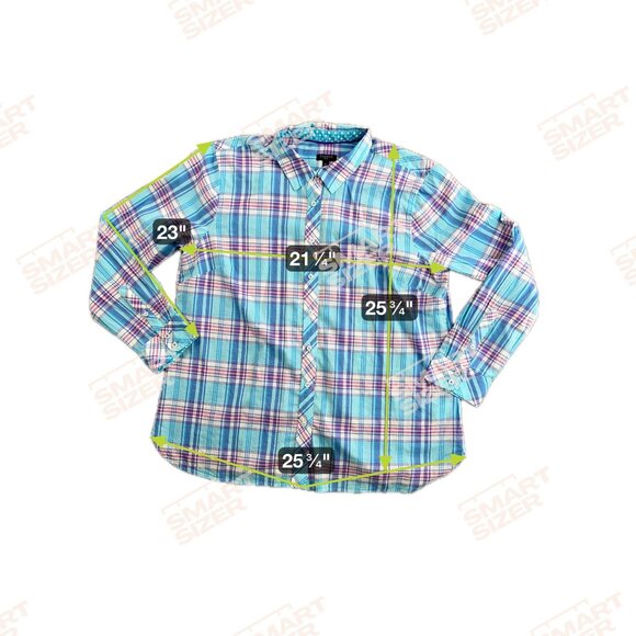 2/$18 SALE! TALBOTS Button Up Shirt Womens XLP Preppy Blue Plaid Cotton‎ Casual - Picture 2 of 6